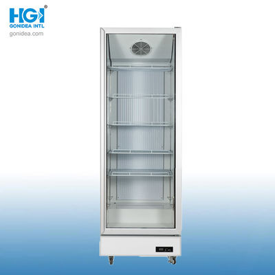 Sterk 500L Direct koeling Templed Glass Single Door Verticale Vitrine Koeler